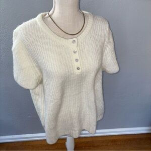 Liz Claiborne Ivory Knit Sweater Plus Size Super Cozy